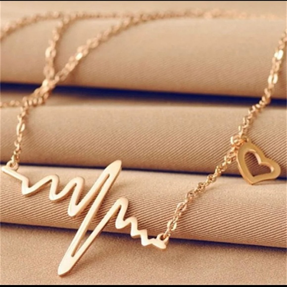 3/$30 Heartbeat Pendant Necklace - Picture 3 of 6